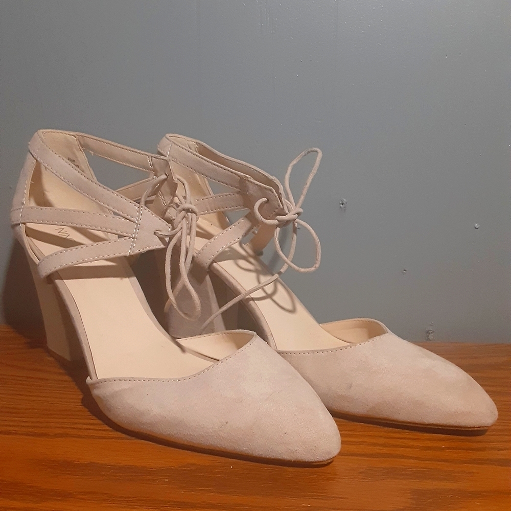 Nine West Pink Suede Heels